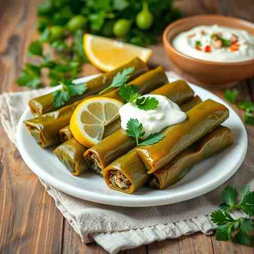Greek Dolmades - Fresh Grape Leaves Recipe